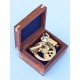 4" Brass Round Sextant with Rosewood Box